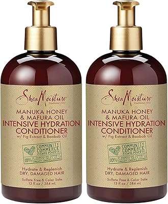 SheaMoisture Manuka Honey & Mafura Oil Intensive Hydration Conditioner, 13oz (Pack of 2)