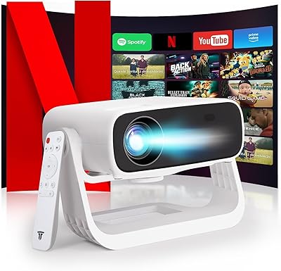 Wielio 4K Projector, Native 1080p, WiFi 6, Bluetooth 5.2