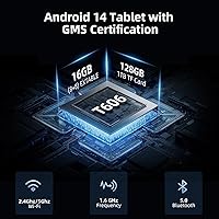 HUIHUANG E10 Android 14 Tablet 16GB RAM 128GB Storage — image 2