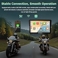APHQUA 722 Motorcycle GPS Navigation System with Apple CarPlay & Android Auto — image 6