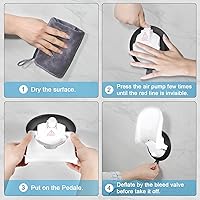 CWD&SQH Shower Foot Rest for Shaving Legs with Industrial Suction Cup, White — image 7