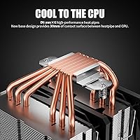 upHere D6SEK CPU Air Cooler with 6 Heat Pipes and Dual 120mm Fans — image 2