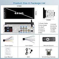 Hikity 6.9-inch Single Din Car Stereo with Wireless Apple CarPlay and Android Auto — image 7