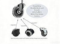 Cadiario Saddle Tilting Stool Rolling Chair with Footrest — image 4