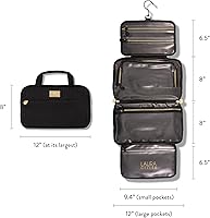 Laura Geller Quilted Folding Travel Makeup Bag - Black — image 6