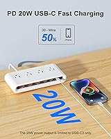VPSUN Power Strip with USB C 35W, 10-in-1 — image 3
