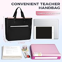 Ytonet Rolling Teacher Bag 15.6-Inch with Detachable Dolly & File Tote — image 4