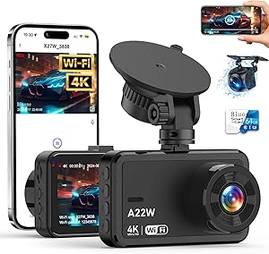 Biuone A22W 4K Dash Cam Front and Rear with 64GB Card Review