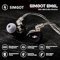 SIMGOT EM6L 1DD + 4BA Hybrid Driver In-Ear Monitor — image 2