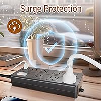 VNJ Outdoor Power Strip with 6AC Outlets + 4USB Ports — image 4