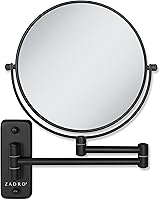 Zadro 7″ Wall Mounted Makeup Mirror with Magnification & Extending Arm, Black — image 1