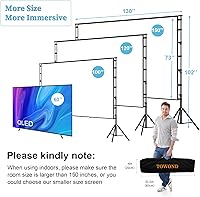 TOWOND 150-inch Projector Screen with Stand — image 3