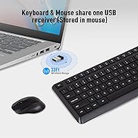 HUO JI Silent Wireless Keyboard and Mouse Combo — image 7