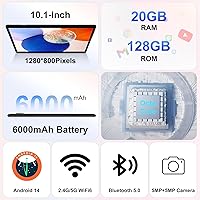 UJJ U8 Android 14 Tablet 20GB RAM 128GB Storage — image 2