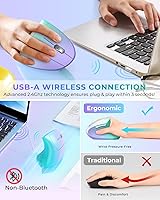 Lekvey Ergonomic Vertical Wireless Mouse — image 3