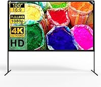 LEABIOLT 100-inch Projector Screen with Stand — image 1