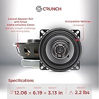 Crunch CS4CX 4-Inch Full-Range Coaxial Car Speakers — image 4