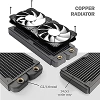 Dracaena.io 240mm 28mm Copper Radiator for Liquid Cooling — image 7