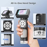 LINKMICRO LM112 500X Handheld Digital Microscope for Kids and Adults — image 4