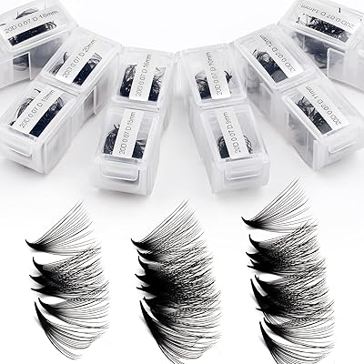 WENDY Lashes Premade Fans Eyelash Extensions 1200PCS 20D 0.07mm D Curl Mixed 9-20mm