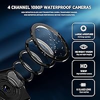 Ciascy 4K Backup Camera 4 Channel 360 Dash Cam with 10.36″ Quad Split Touch Screen — image 4