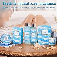 BODY & EARTH Ocean Gift Basket 7-Piece Bath Set — image 2