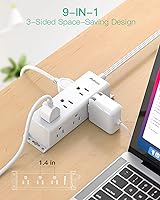 Mifaso Surge Protector Power Strip 9 Outlets 15FT — image 2