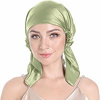SissiLita 100% Silk Bonnet for Sleeping - Sage Green — image 4