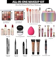 Delymol All in One Makeup Kit for Teen Girls - Rainbow Palette — image 2