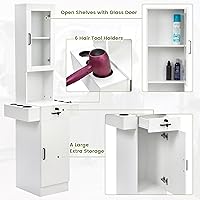 RESHABLE Salon Station for Hair Stylists, White — image 5