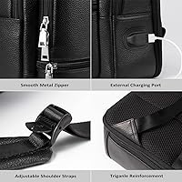 Genuine Leather Laptop Backpack for Men Women 15.6 Inch — image 6