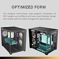 GAMDIAS AURA GC10M ARGB Micro-ATX Tower Case — image 3