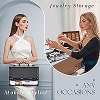 FRENESSA Portable Makeup Case with 6 Trays - Transparent Acrylic Organizer — image 6