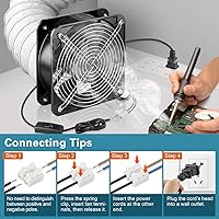 GDSTIME AXIAL Fan 20060, 200mm x 200mm x 60mm, 120V AC — image 6