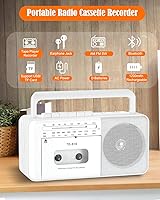 FIOLEES TD-816 Rechargeable Cassette Tape Player Boombox with Bluetooth — image 2