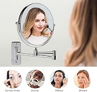 OVENTE 7″ Wall Mounted Makeup Mirror with 1X/10X Magnification — image 5
