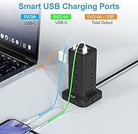 BEVA Power Strip Tower with USB Ports — image 3