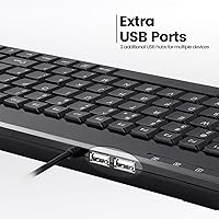 Perixx PERIBOARD-409H Mini Keyboard with USB Hubs — image 3