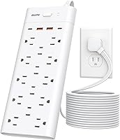 Maxpw 18-in-1 Power Strip Surge Protector with 14 Outlets and 4 USB Ports — image 1