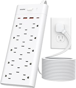 Maxpw 18-in-1 Power Strip Surge Protector with 14 Outlets and 4 USB Ports