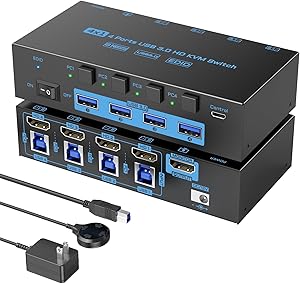 ANXQQ 8K HDMI KVM Switch 4-Port Review