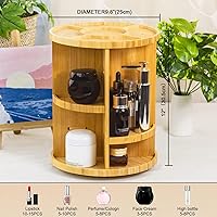 VWV Rotating Bamboo Makeup Organizer — image 2
