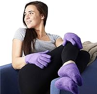 NatraCure Moisturizing Gel Booties and Gloves Set - Lavender — image 7