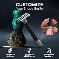 Parker THE VARIANT Closed Comb Adjustable Double Edge Safety Razor - Graphite Gray — image 3