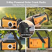 AXYEBI 48100mWh Crank Emergency Weather Radio — image 4