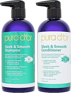 PURA D'OR Sleek & Smooth Shampoo and Conditioner Set Review