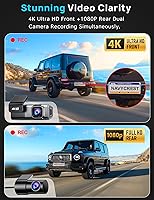 Navycrest Q7 4K Dash Cam Front and Rear with 64GB Card — image 2