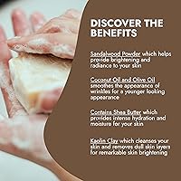 Taza Premium Sandalwood Natural Soap 5.3 oz Pack of 3 — image 3