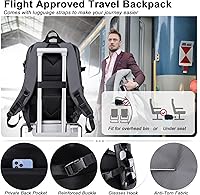 Travel Backpack for Men Women 45L Expandable Carry On Laptop Backpack — image 8