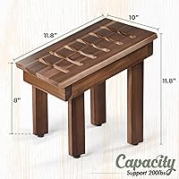 BLUEWEST Shower Foot Stool, Walnut — image 3